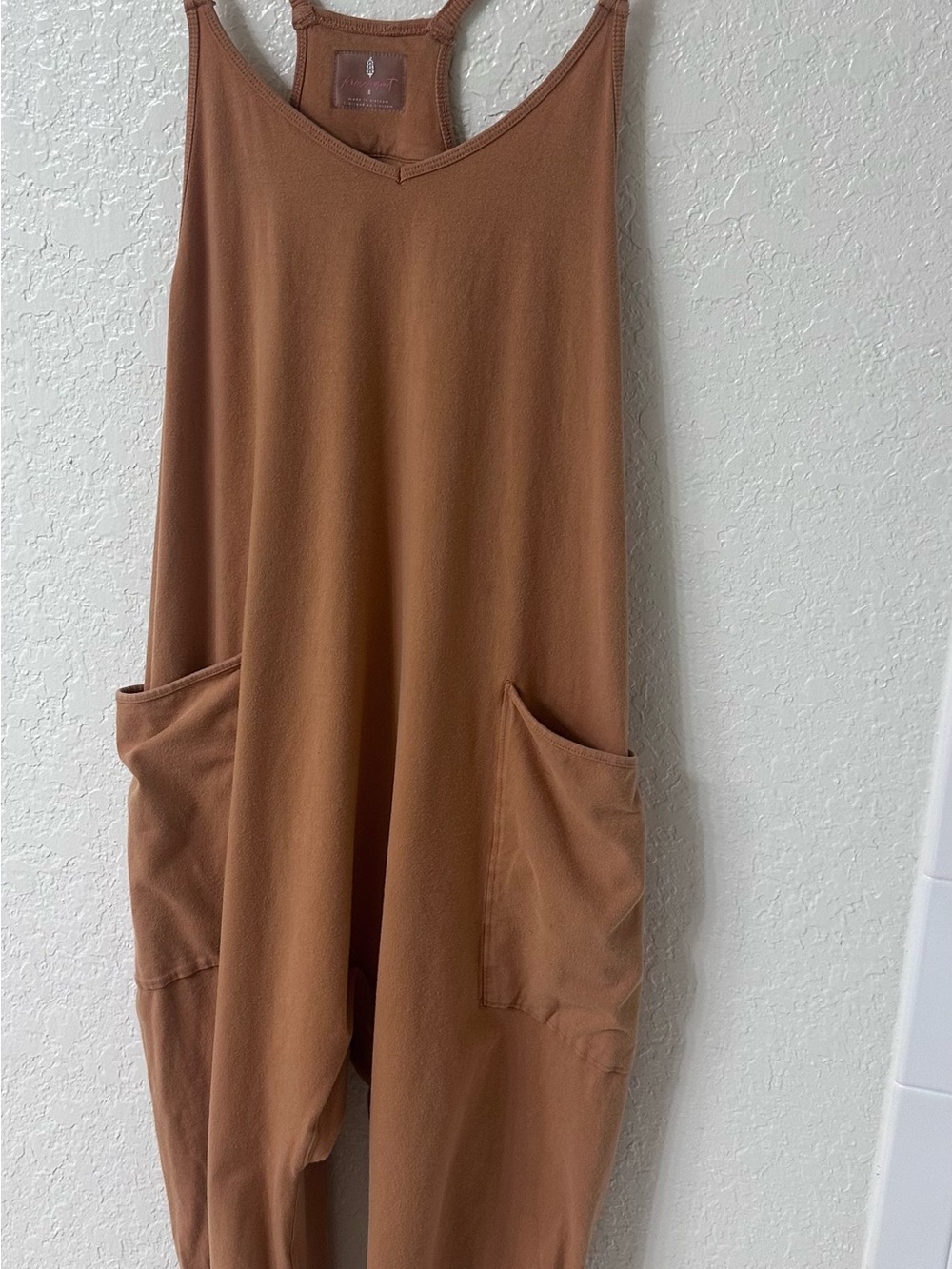 Free People FP Movement Hot Shot Onesie Rust Terracotta Size Small